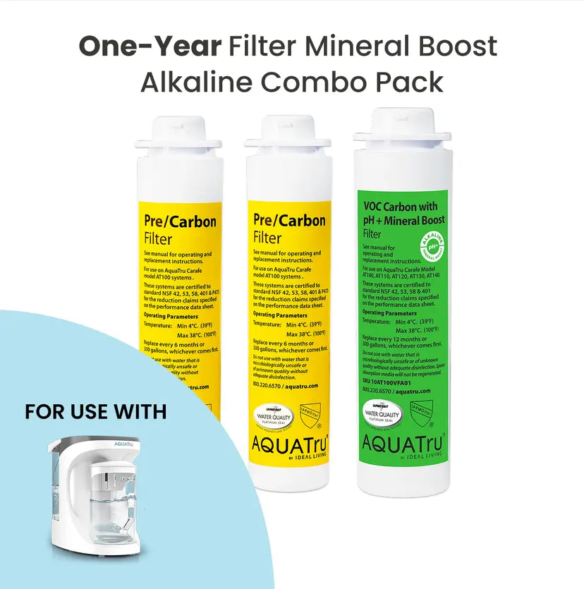 Carafe ONLY One-Year Filter Mineral Boost Alkaline Combo Pack | AquaTru®